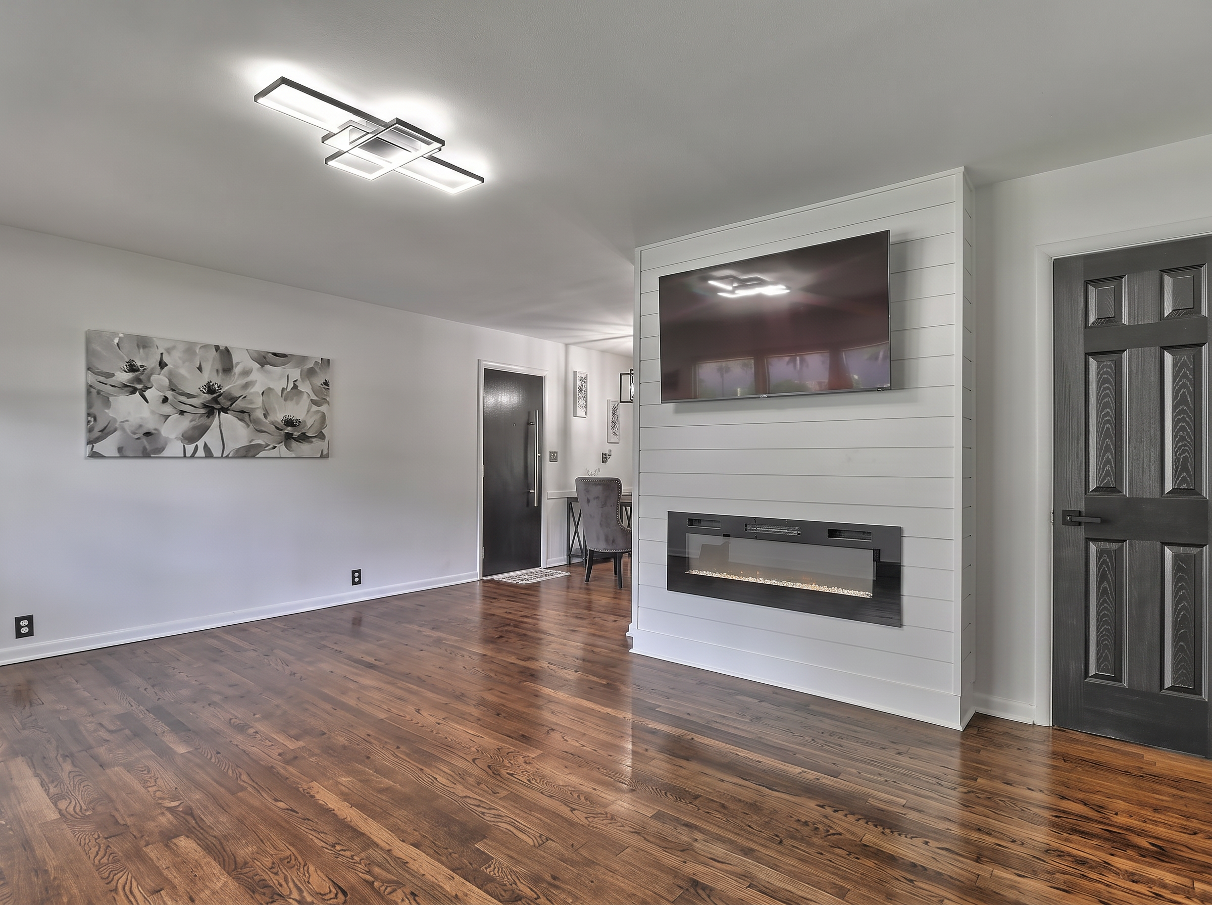 Shiplap Fireplace Wall — 8601 E 116th St