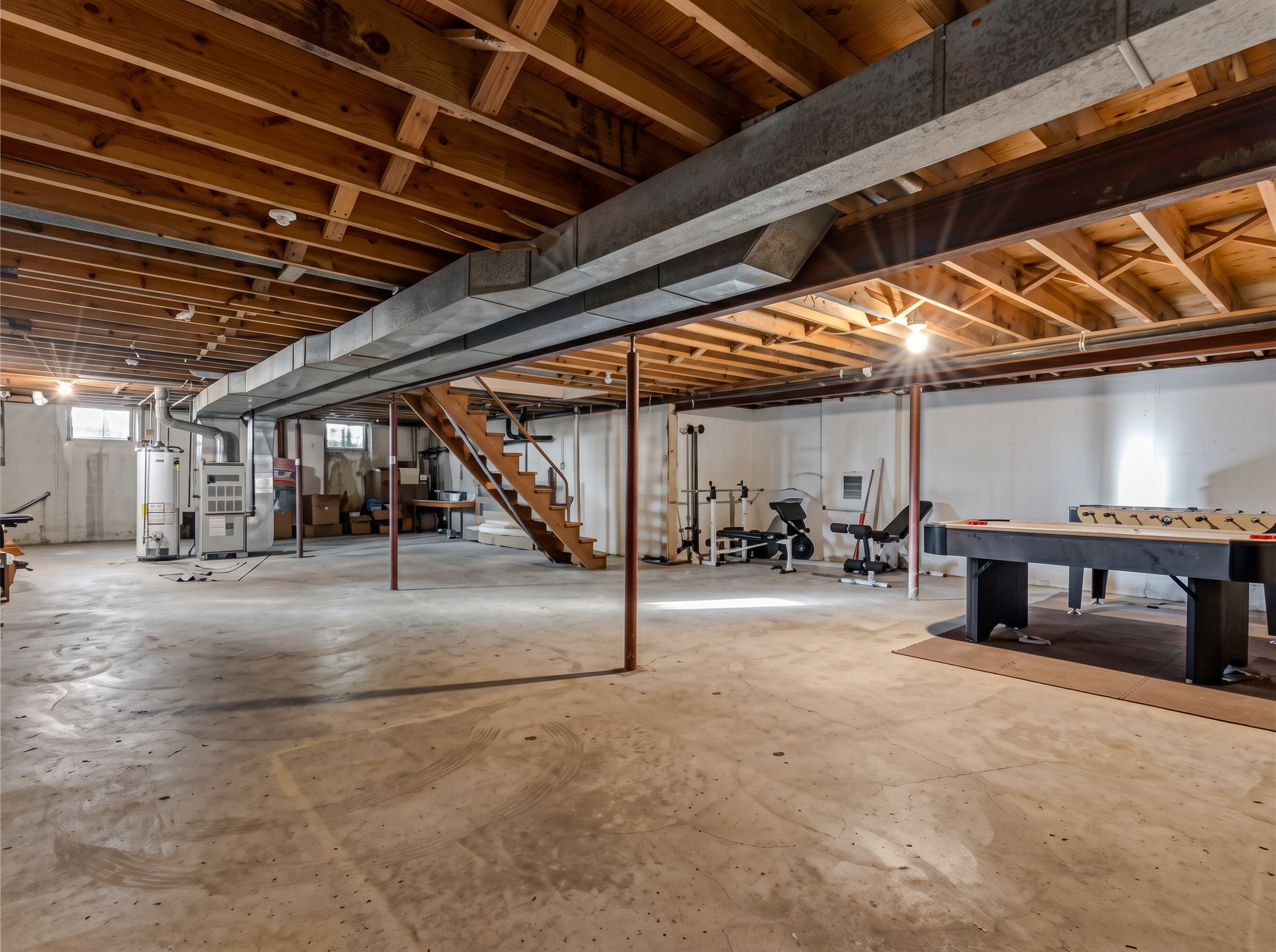 Unfinished Lower Level — 9332 Elm Ave